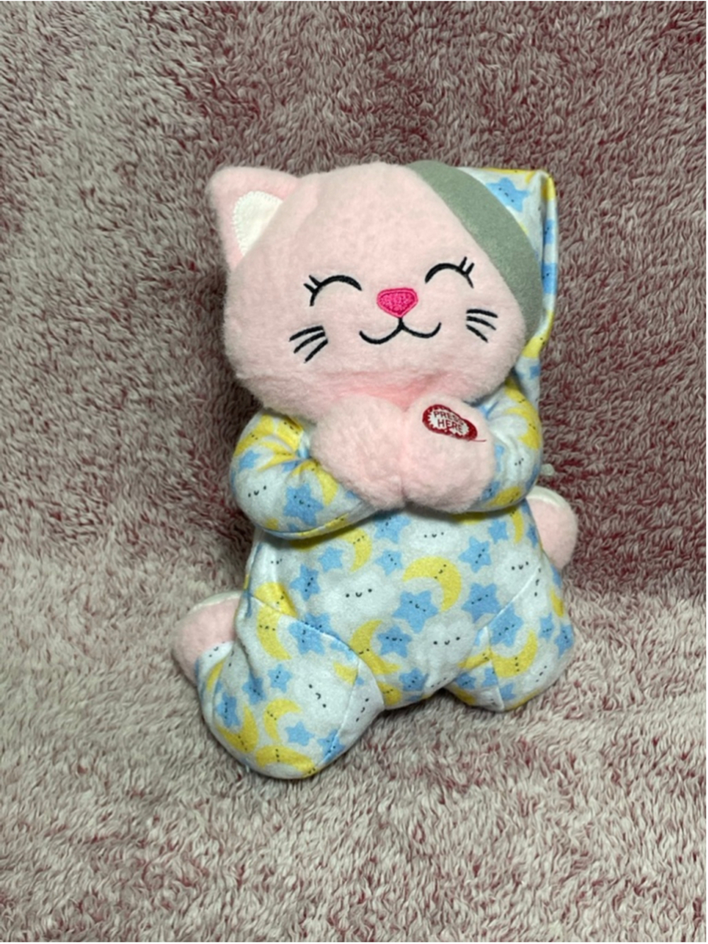 Midwood Brands praying pink bedtime kitten plays “now I lay me” works